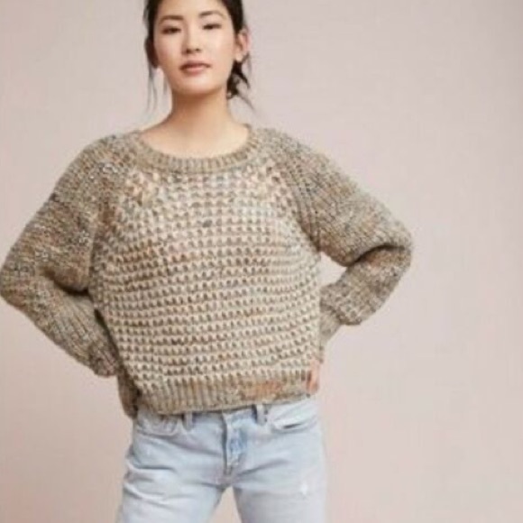 Anthropologie Sweaters - Anthropologie Moth Hillwalk Puff Sleeve Sweater